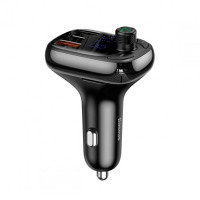FM-модулятор Baseus S-13 Bluetooth FM Launcher 2USB + Type-C Black (CCTM-B01)