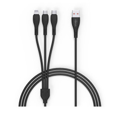 Кабель MIetubl MTB-ODT03 3in1 Lightning+Micro USB+Type-C 1m 3.1A Black
