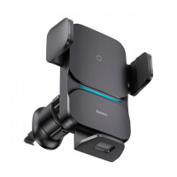 Автотримач для телефона з бездротовою зарядкою Baseus Wisdom Auto Alignment 15W Black (CGZX000001)
