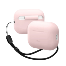 Футляр для навушників Elago Silicone Basic Case with Nylon Lanyard Light Pink for Airpods Pro 2nd Gen (EAPP2SC-BA+ROSTR-LPK)