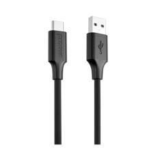 Кабель Proove Striped Silicone Type-C 3A 1m Black (CCSS60001201)