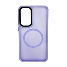 Чохол накладка Mate Plus Metal Buttons Case with MagSafe для Samsung S23/S911 Light Purple