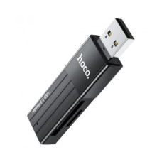 Картридер Hoco HB20 Mindful 2-in-1 USB2.0 Black (735201)