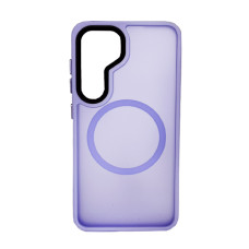 Чохол накладка Mate Plus Metal Buttons Case with MagSafe для Samsung S24/S25 Light Purple