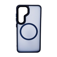 Чохол накладка Mate Plus Metal Buttons Case with MagSafe для Samsung S24 Plus/S25 Plus Midnight Blue