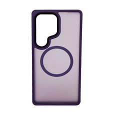 Чохол накладка Mate Plus Metal Buttons Case with MagSafe для Samsung S25 Ultra Deep Purple