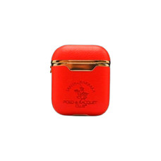 Шкіряний футляр Polo Amaury для навушників Airpods 2 Red