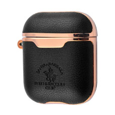 Шкіряний футляр Polo Giselle для навушників Airpods 2 Black