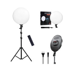 Набір для блогерів 2 в 1 LED Light Circular 32cm Remote M666 + штатив журавель 1.4 m Black