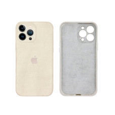 Чохол Alcantara для Apple iPhone 13 Pro Max with Camera Lens White