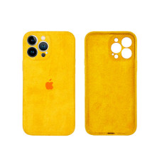Чохол Alcantara для Apple iPhone 13 Pro Max with Camera Lens Yellow