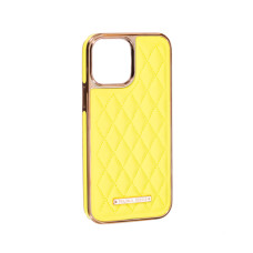 Чохол Puloka Leather Case для iPhone 13 Pro Max Yellow