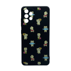 Чохол Wave Cute Case для Samsung A23-2022/A235-2022 Black Little Bears with Camera Lens