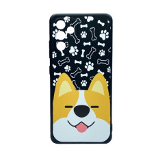 Чохол Wave Cute Case для Samsung M13-M135/M23-M236 Black Happy Corgi with Camera Lens