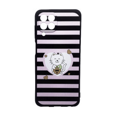 Чохол Wave Cute Case для Samsung M33-2022/M336 Black Kitty Love with Camera Lens