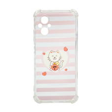 Чохол Wave Cute Case для Xiaomi Poco M5/Redmi Note 11R Clear Kitty Love with Camera Lens