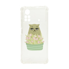 Чохол Wave Cute Case для Xiaomi Poco X4 Pro 5G Clear Cat is a Mood with Camera Lens