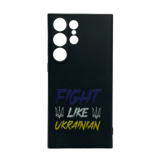 Чохол Wave We are Ukraine Case Samsung S23 Ultra/S918 Black Fight Like Ukrainian with Camera Lens