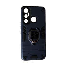 Чохол Armor Antishock Case для Infinix Hot 11 with Ring Dark Blue with Camera Lens
