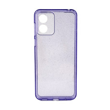 Чохол Silicon Shiny Case Motorola E13 Glitter Clear/Purple
