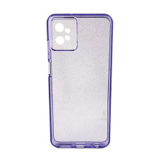 Чохол Silicon Shiny Case Motorola G32 Glitter Clear/Purple