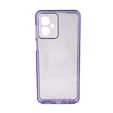Чохол Silicon Shiny Case Motorola G14 Glitter Clear/Purple