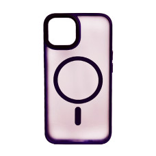 Чохол накладка Mate Plus Metal Buttons Case with MagSafe для iPhone 12/12 Pro Deep Purple