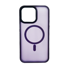 Чохол накладка Mate Plus Metal Buttons Case with MagSafe для iPhone 14 Pro Max Deep Purple