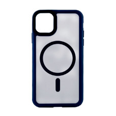Чохол накладка Mate Plus Metal Buttons Case with MagSafe для iPhone 15 Dark Blue
