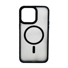Чохол накладка Mate Plus Metal Buttons Case with MagSafe для iPhone 15 Pro Max Black