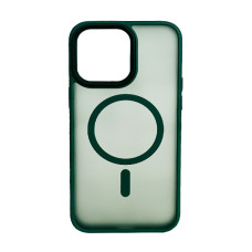 Чохол накладка Mate Plus Metal Buttons Case with MagSafe для iPhone 15 Pro Max Green