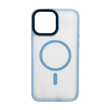 Чохол накладка Mate Plus Metal Buttons Case with MagSafe для iPhone 13 Pro Light Blue