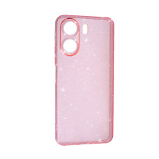 Чохол Silicon Shiny Case Xiaomi Redmi 13C/Poco C65 Glitter Clear/Pink