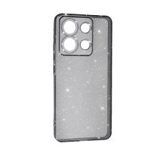Чохол Silicon Shiny Case Xiaomi Redmi Note 13 4G Glitter Clear/Black