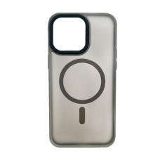 Чохол накладка Mate Plus Metal Buttons Case with MagSafe для iPhone 12 Pro Max Grey