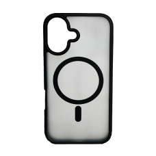 Чохол накладка Mate Plus Metal Buttons Case with MagSafe для iPhone 16 Black