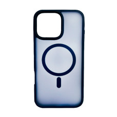 Чохол накладка Mate Plus Metal Buttons Case with MagSafe для iPhone 16 Pro Dark Blue