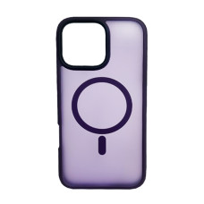 Чохол накладка Mate Plus Metal Buttons Case with MagSafe для iPhone 16 Pro Deep Purple