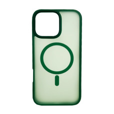 Чохол накладка Mate Plus Metal Buttons Case with MagSafe для iPhone 16 Pro Green