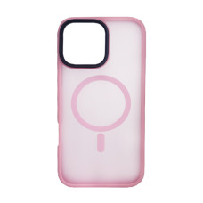 Чохол накладка Mate Plus Metal Buttons Case with MagSafe для iPhone 16 Pro Pink