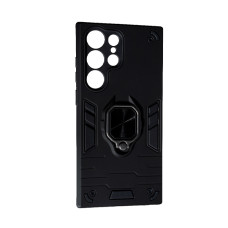 Чохол Armor Antishock Case для Samsung S24 Ultra/S928 with Ring Black with Camera Lens