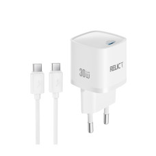 МЗП Relict JetMini 30W USB-C + Type-C Cable (RCJMGN30-C1W+T) White